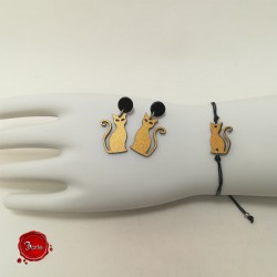 Earrings and bracelet